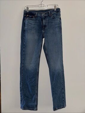 Men's Straight Jeans in Dark Blue Wash